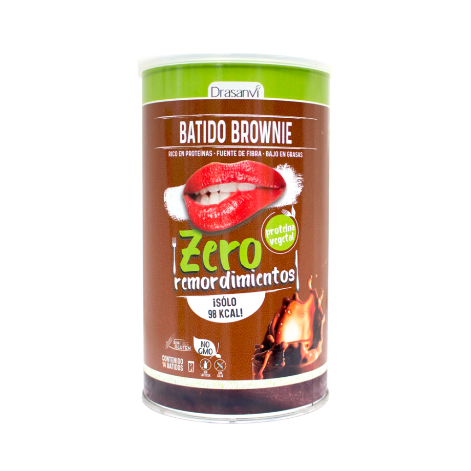 Batido vegetal proteico brownie 420 g  Zero remordimientos