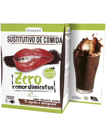 Caja batido sustitutivo vegetal chocolate avellanas 6 sobres 6x52 g  Zero remordimientos