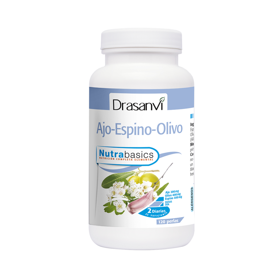 Nutrabasics - Ajo - Espino - Olivo, 120 perlas