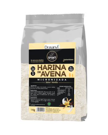 Harina de Avena  Sabor Vainilla 1 Kg Sport Live Drasanvi