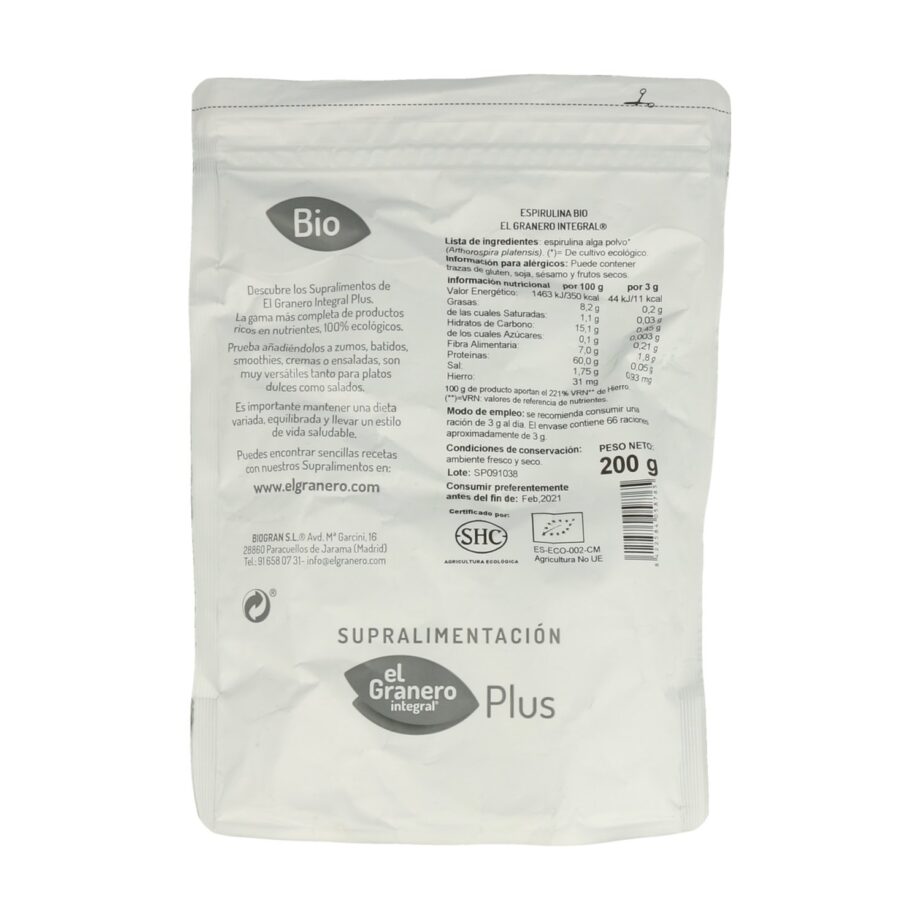 Spirulina Superalimento Bio