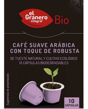 Cápsulas café suave con toque robusta bio 50 gramos