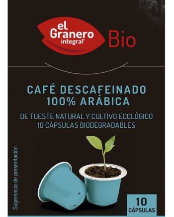 Cápsulas café descafeinado 100% arabica bio 50 gramos