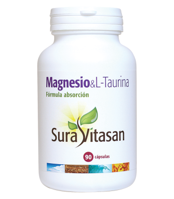 Magnesio & L-taurina - 90 cápsulas - Sura Vitasan
