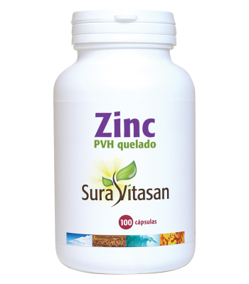 Zinc PVH quelado - 100 cápsulas - Sura Vitasan