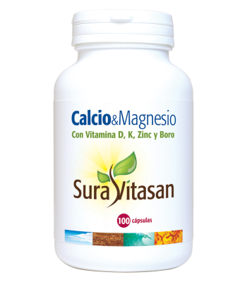 Calcio & Magnesio + D + K + Zinc + Boro - 100 cápsulas - Sura Vitasan