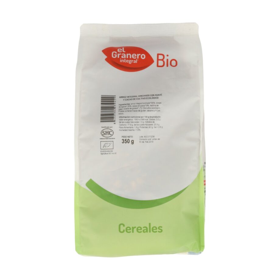 Arroz Hinchado de Cacao y Ágave Bio