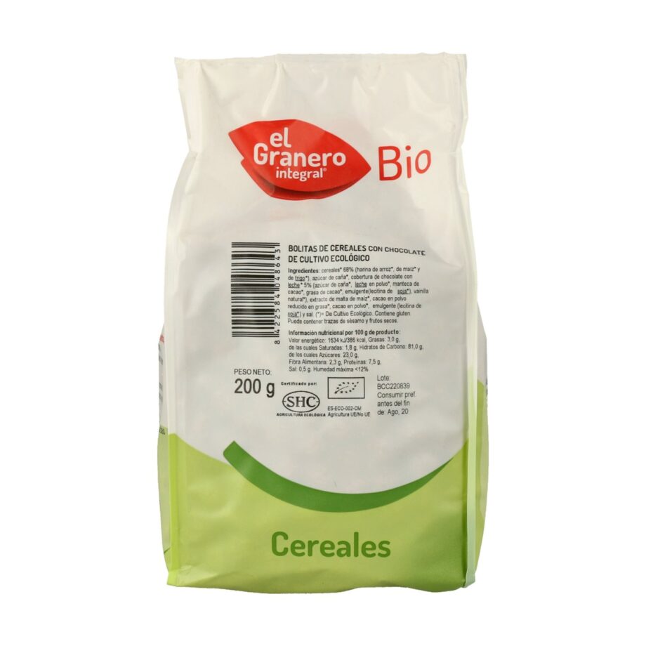Bolitas de cereales con chocolate