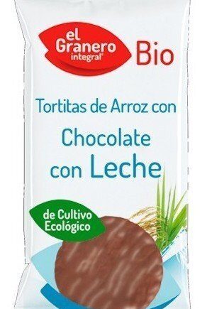 Tortitas de arroz con chocolate y leche 6 unidades