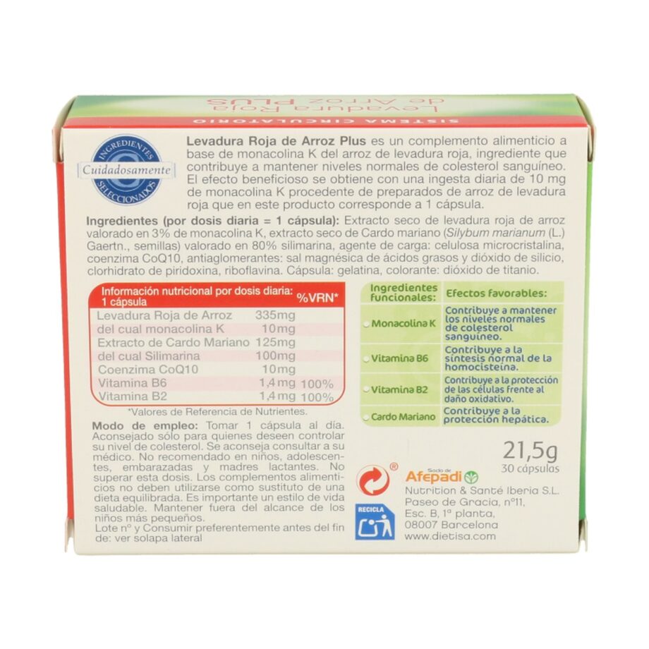 Levadura roja de arroz Plus