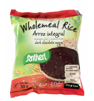Tortitas de arroz con chocolate negro 2 unidades 30 gr 33 gr