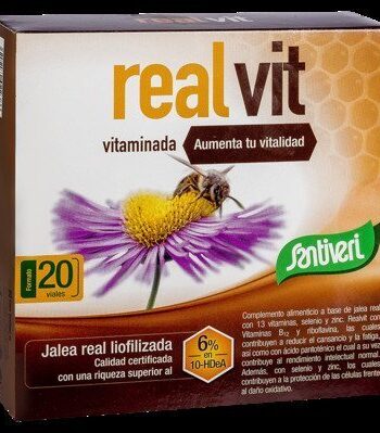 Realvit jalea real con 13 vitaminas 20 Viales X 10 ml