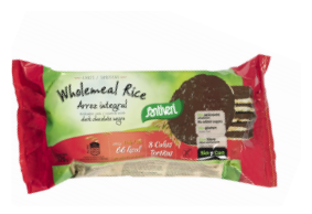 Tortitas de arroz con chocolate negro sin azúcar 120 gr