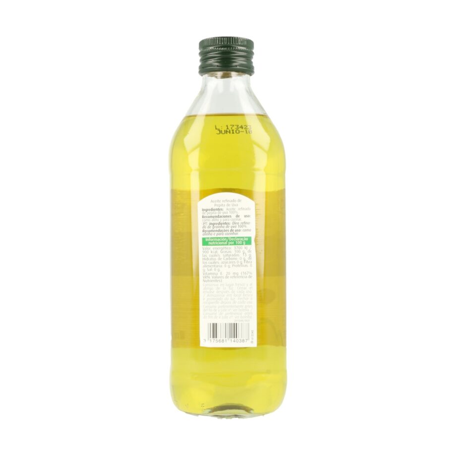 Aceite refinado de pepita de uva