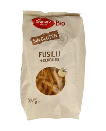 Pasta Fusilli de 4 Cereales Sin Gluten Bio