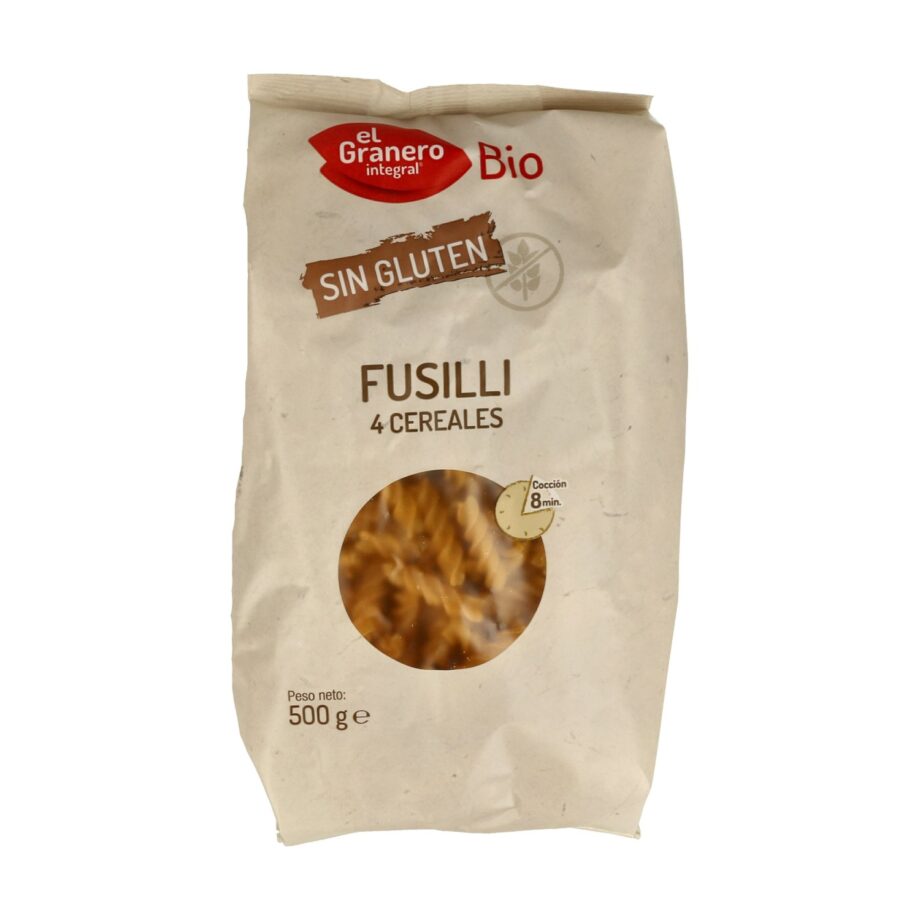 Pasta Fusilli de 4 Cereales Sin Gluten Bio