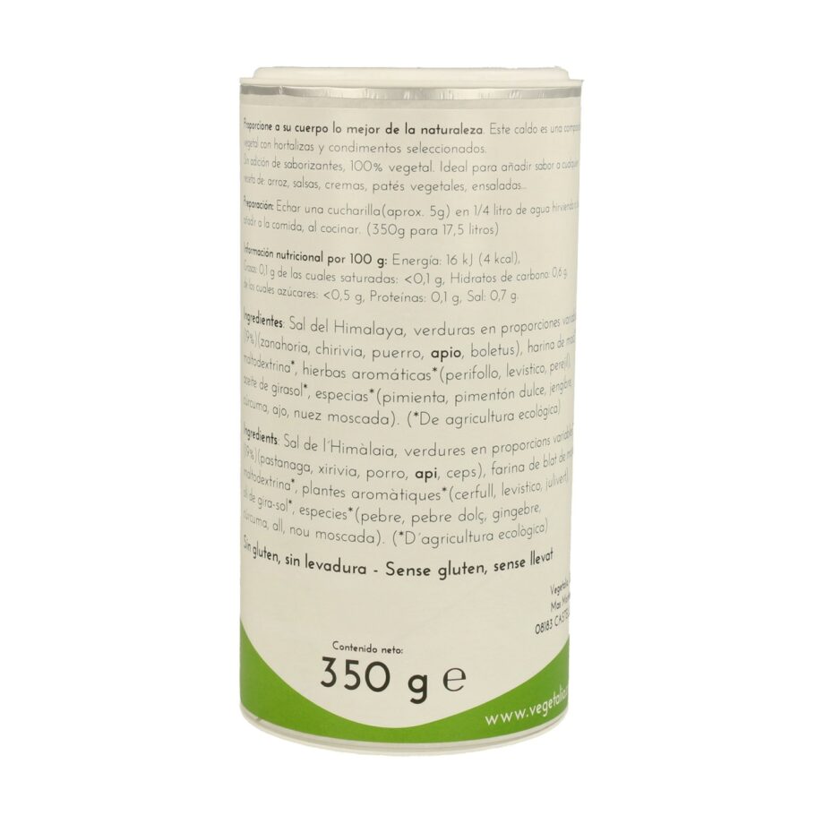 Caldo Vegetal Bio Sin Gluten
