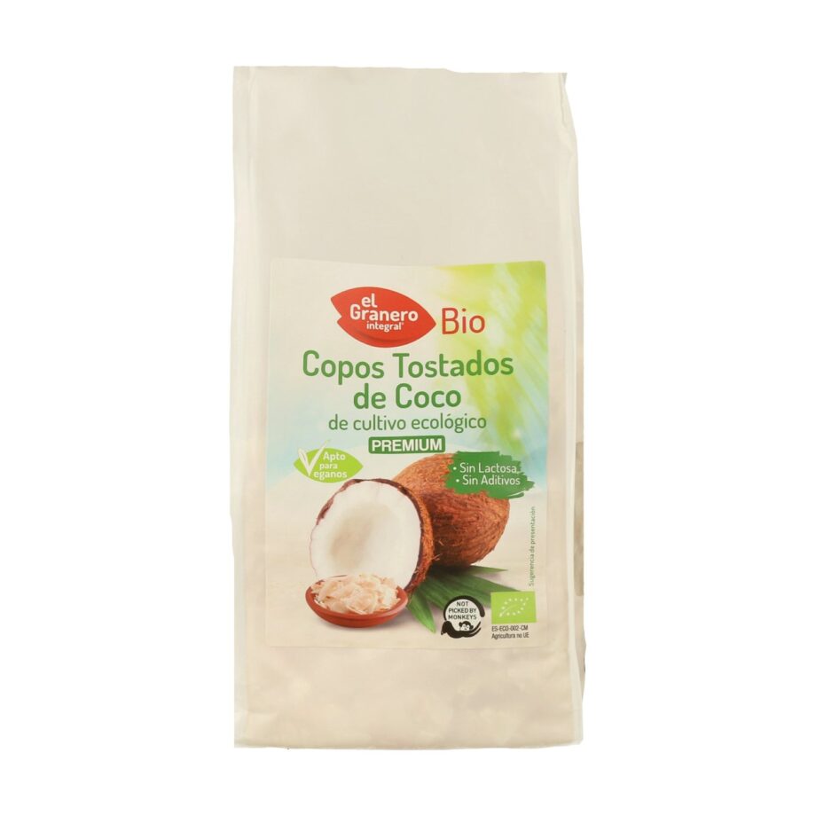 Copos tostados de coco