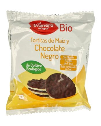 Tortitas de maíz y chocolate negro