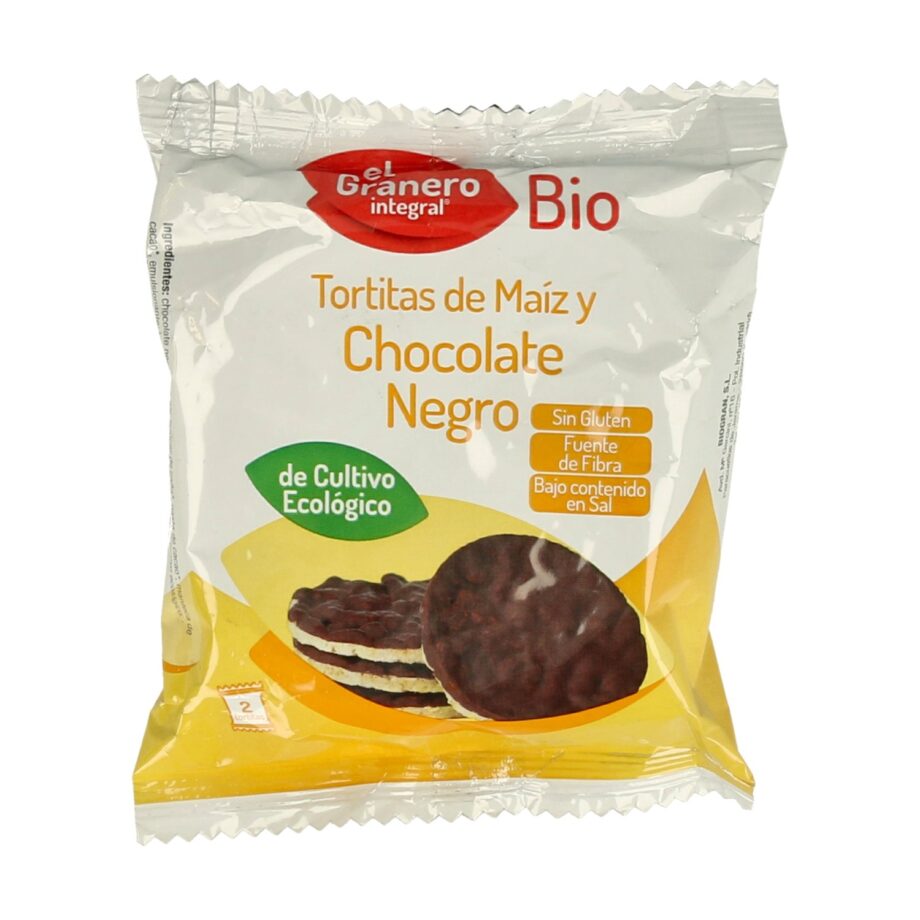 Tortitas de maíz y chocolate negro