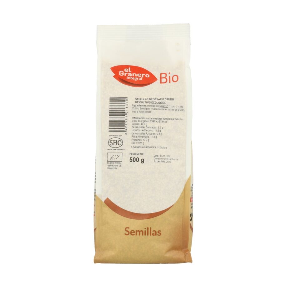 Semillas de sésamo crudo Bio