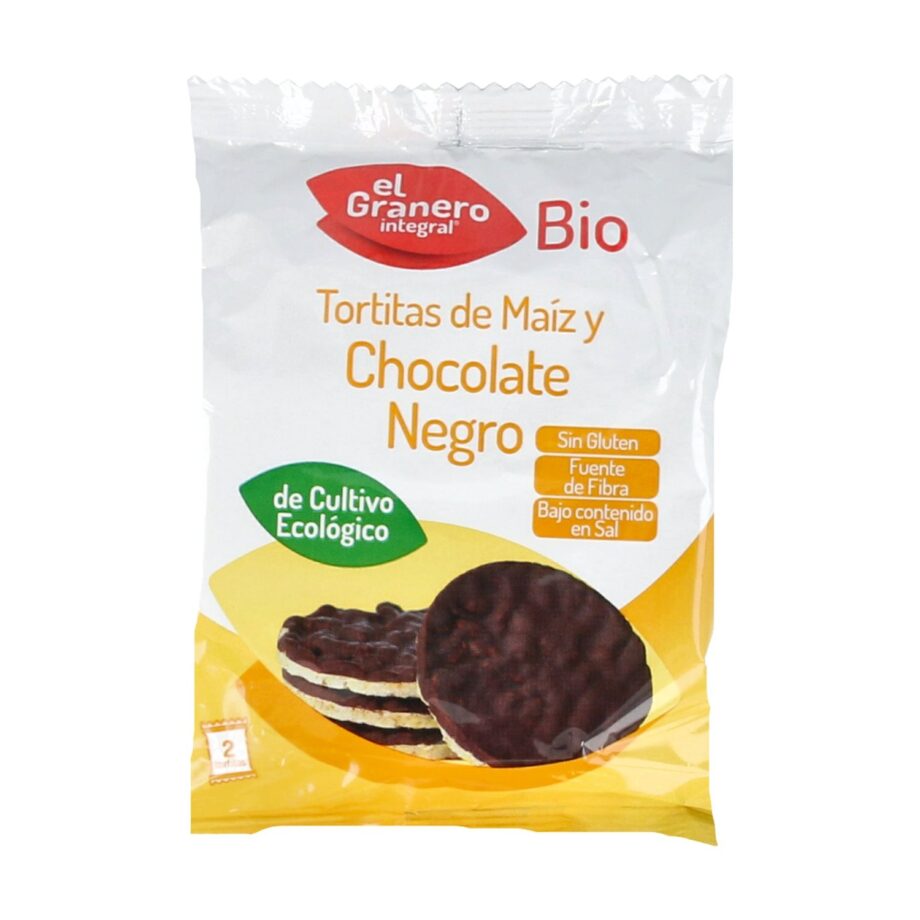Tortitas de maíz y chocolate negro