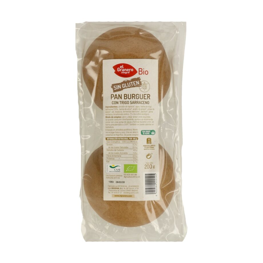 Pan burguer con trigo sarraceno