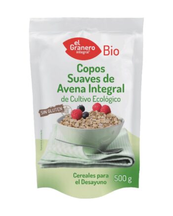 Copos suaves de avena integral sin gluten Bio
