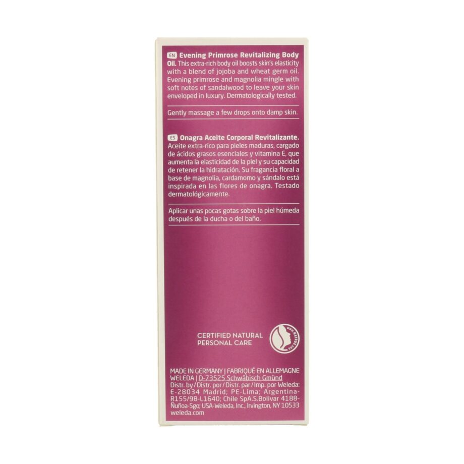 Aceite corporal revitalizante de onagra