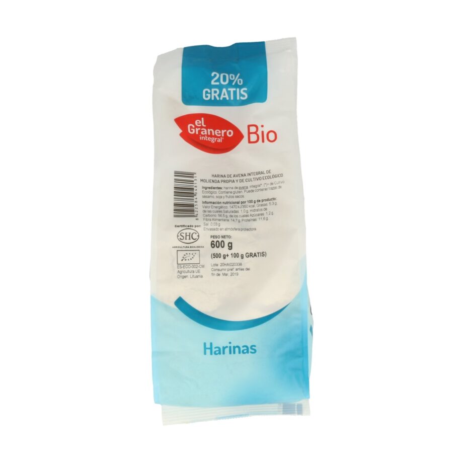 Harina De Avena Integral BIO