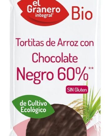 Tortitas de arroz con chocolate negro bio 100 gr