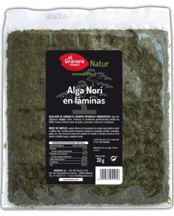 Alga nori en láminas 30 gramos