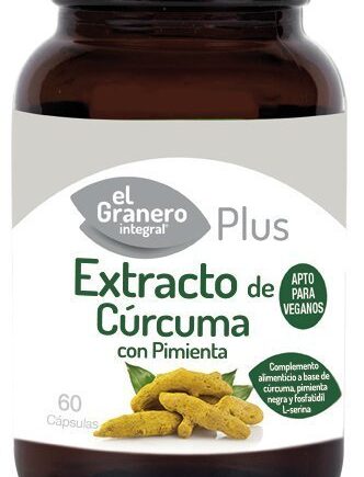 Extracto de cúrcuma + pimienta 60 capsulas