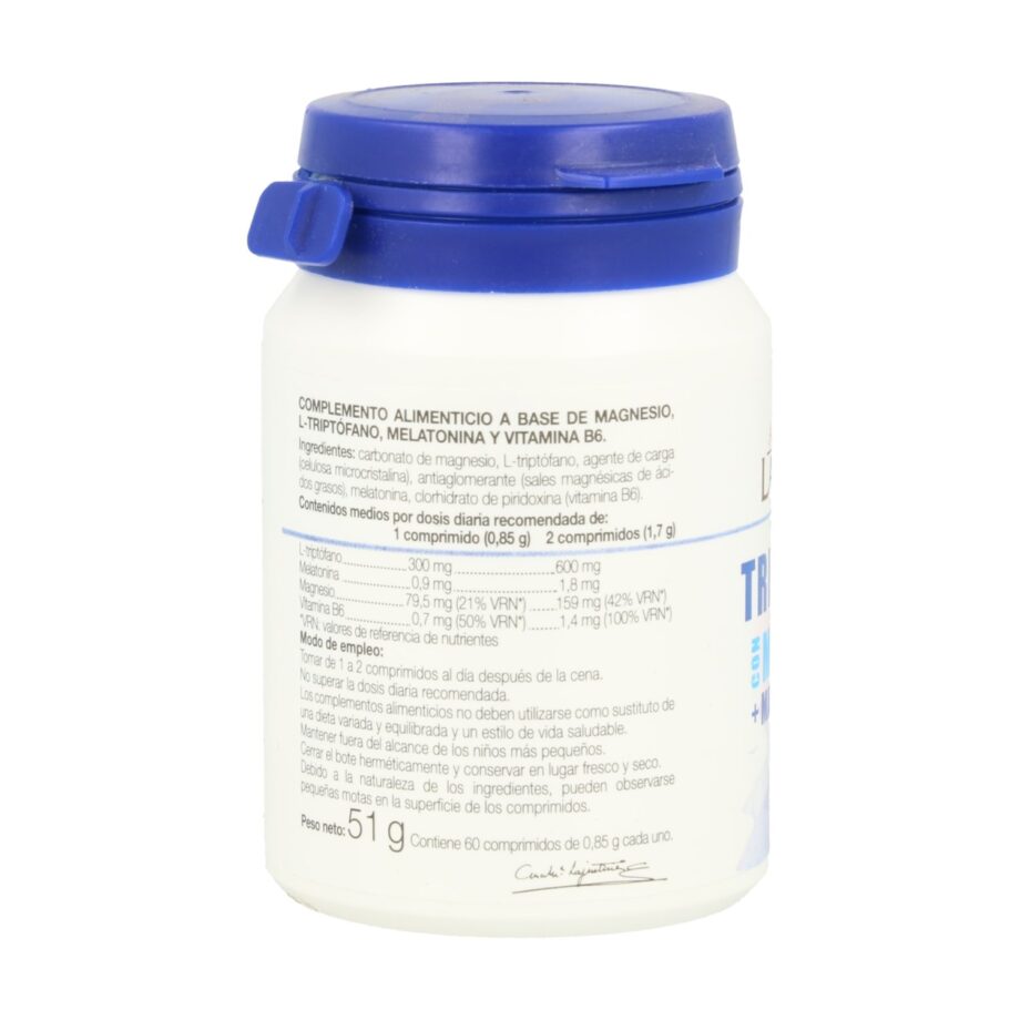 Triptófano con melatonina, magnesio y vitamina B6