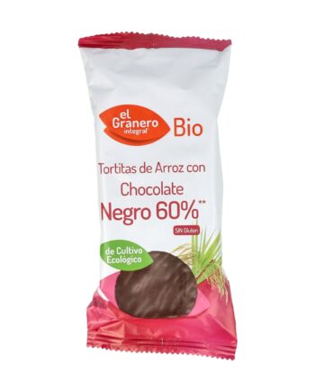 Tortitas de arroz con chocolate negro 60%