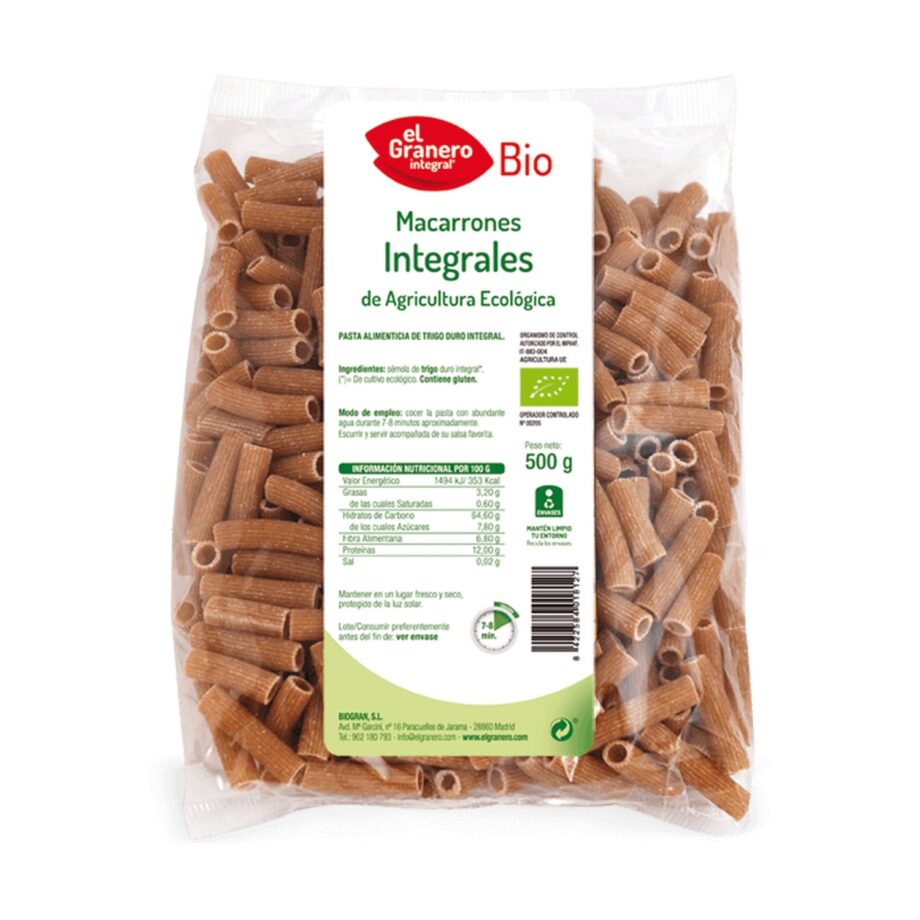 Macarrones Integrales Bio