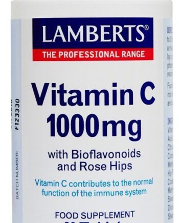 Vitamina C 1000 mg con Bioflavonoides y Escaramujo 60 tabletas - 60