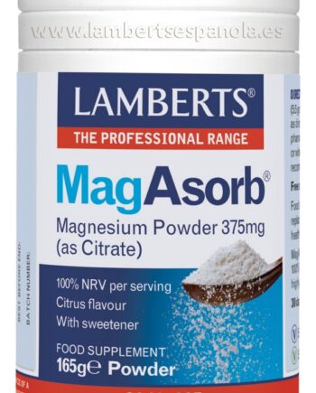 MagAsorb®. Magnesio en polvo como Citrato, muy soluble - 165 gr