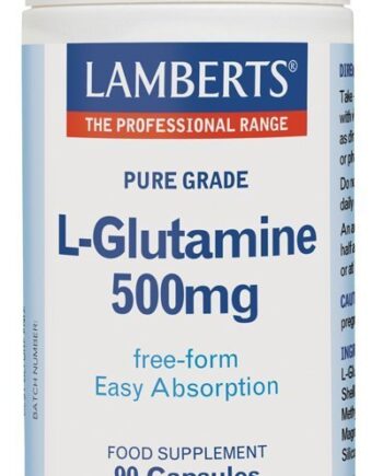 L-Glutamina 500 mg. Pura. Aminoácido no esencial con 90 cápsulas - 90 Cápsulas