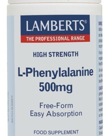 L-Fenilalanina 500 mg en forma libre. Aminoácido esencial - 60 Cápsulas
