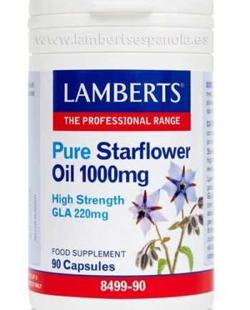 Aceite de Borraja Puro 1000 mg con 220 mg de GLA por cápsula - 90 Cápsulas