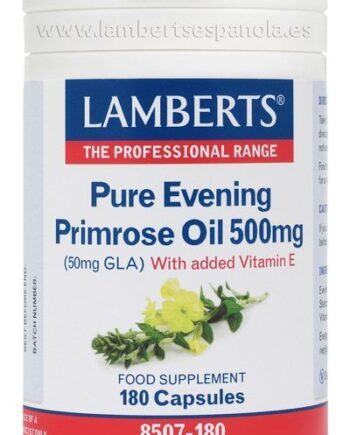 Aceite de Prímula u Onagra Puro 500 mg con Vitamina E - 180 Cápsulas