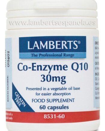 Co-Enzima Q10 30 mg (CoQ10 o ubiquinona) - 60 Cápsulas