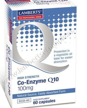 Co-Enzima Q10 100 mg, Ubiquinona o CoQ10 con 60 cápsulas - 60 Cápsulas