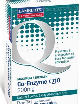 Co-Enzima Q10 200 mg, o Ubiquinona (CoQ10) 60 cápsulas - 60 Cápsulas