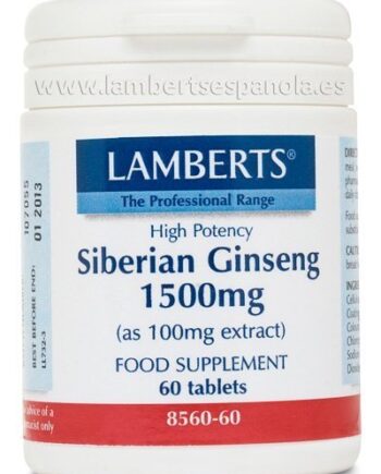 Ginseng Siberiano 1500 mg como extracto estandarizado - 60 Tabletas