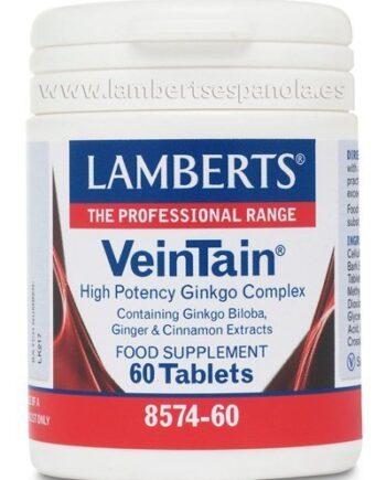 VeinTain® con extractos de Ginkgo Biloba, Canela y Jengibre - 60 Tabletas