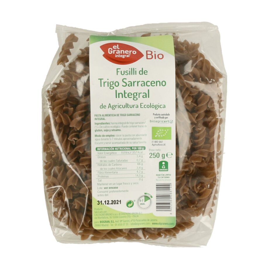 Fusilli integral de trigo sarraceno Bio