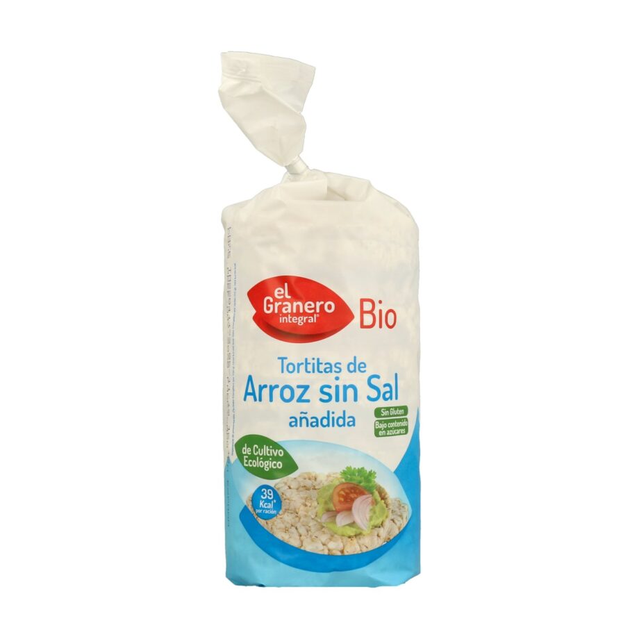 Tortitas de arroz sin sal añadida