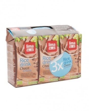 Bebida de arroz rice drink choco Lima 3 x 200 ml